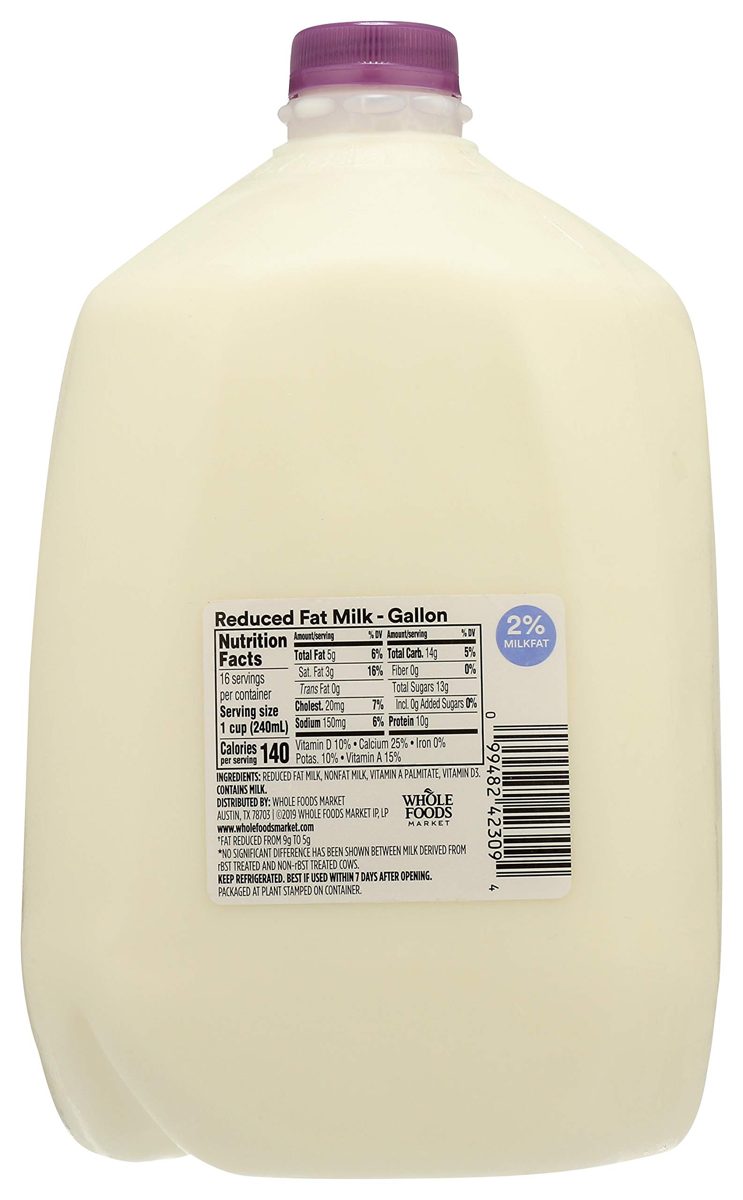 365 EVERYDAY VALUE Reduced Fat 2% Milk, 128 FZ