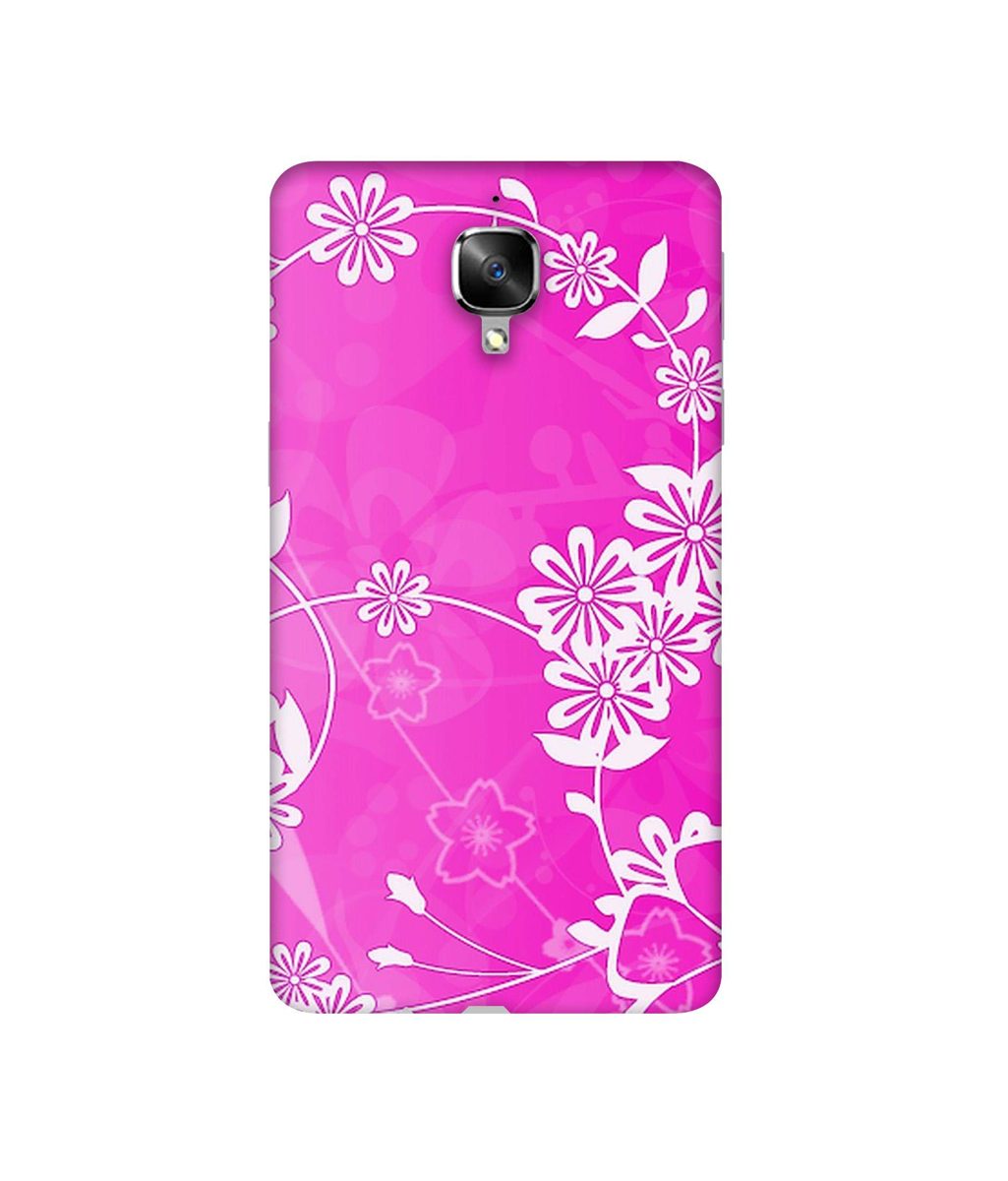 Amazon Brand - Solimo Designer Flower Pattern 3D Printed Hard Back Case Mobile Cover for OnePlus 3 / OnePlus 3T