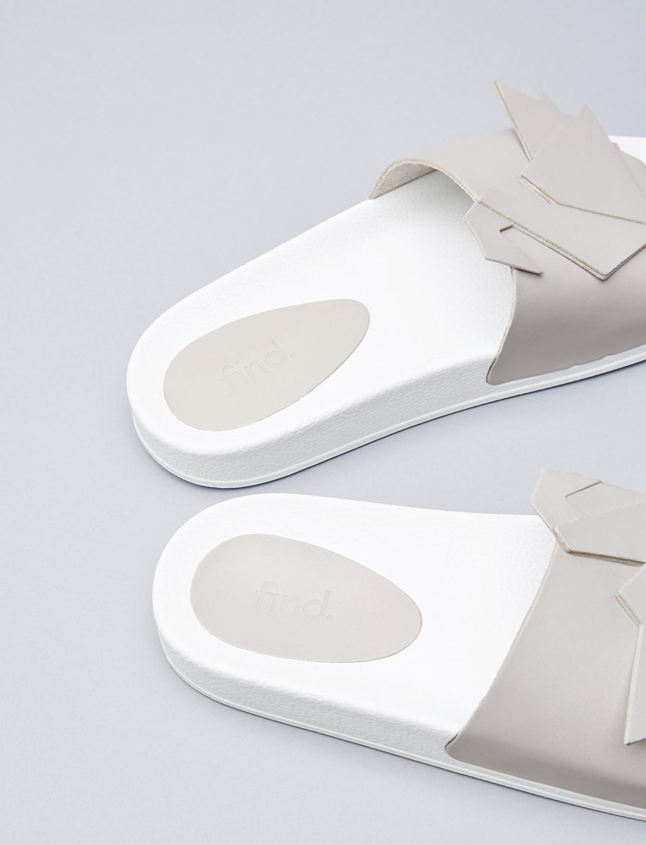 FIND Women's Sandals Fuzzbed Swan Slider Grey (Cloud) 3 UK (36 EU),10311A