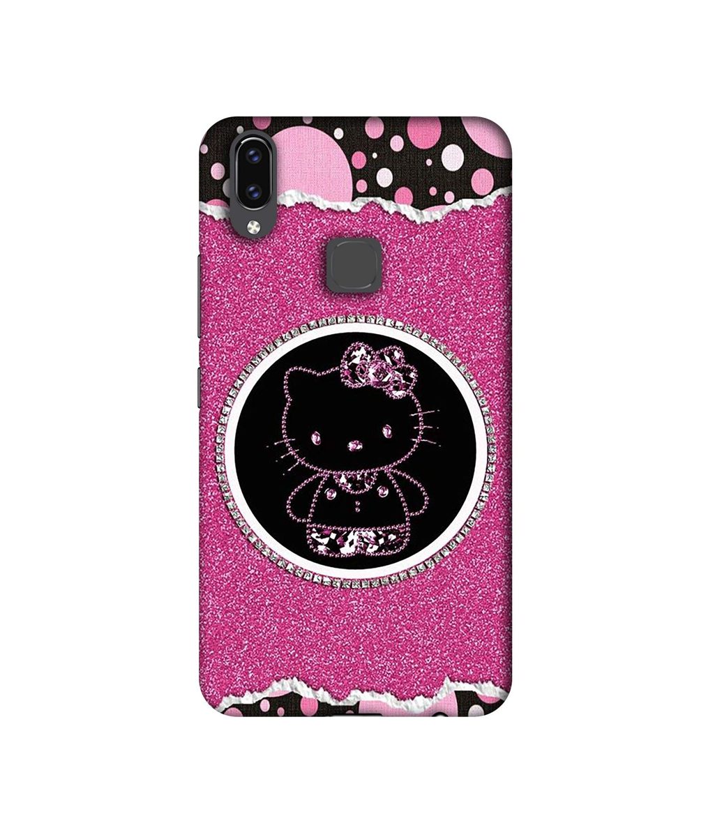 Amazon Brand - Solimo Designer Kitty with Glitter 3D Printed Hard Back Case Mobile Cover for Vivo V9 / V9 Pro