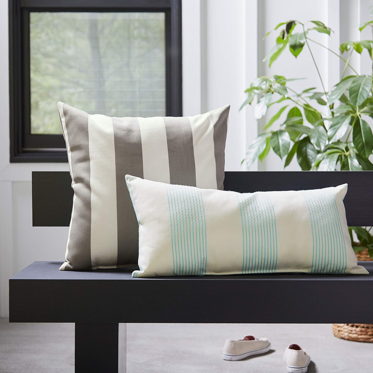 Stone & Beam Throw-Pillows Nautical SD-Polo Stripe Outdoor