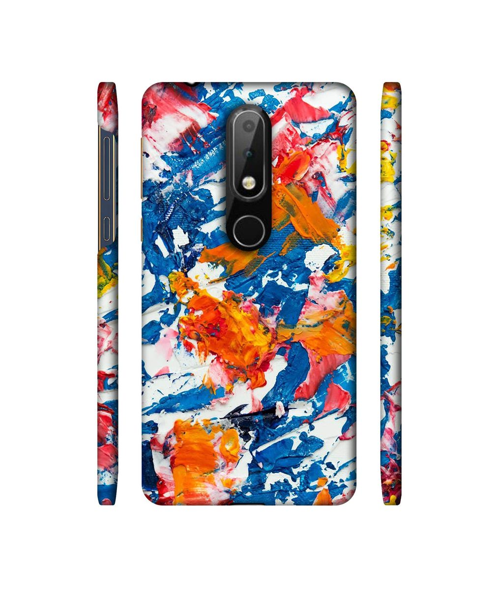Amazon Brand - Solimo Designer Wax Color Mash On Canvas 3D Printed Hard Back Case Mobile Cover for Nokia 6.1 Plus