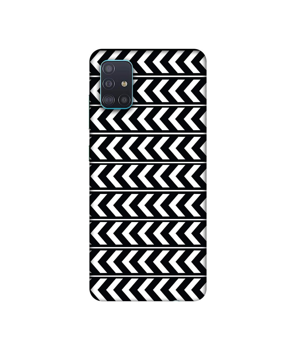 Amazon Brand - Solimo Designer Horizontal Arrow Texture 3D Printed Hard Back Case Mobile Cover for Samsung Galaxy A51