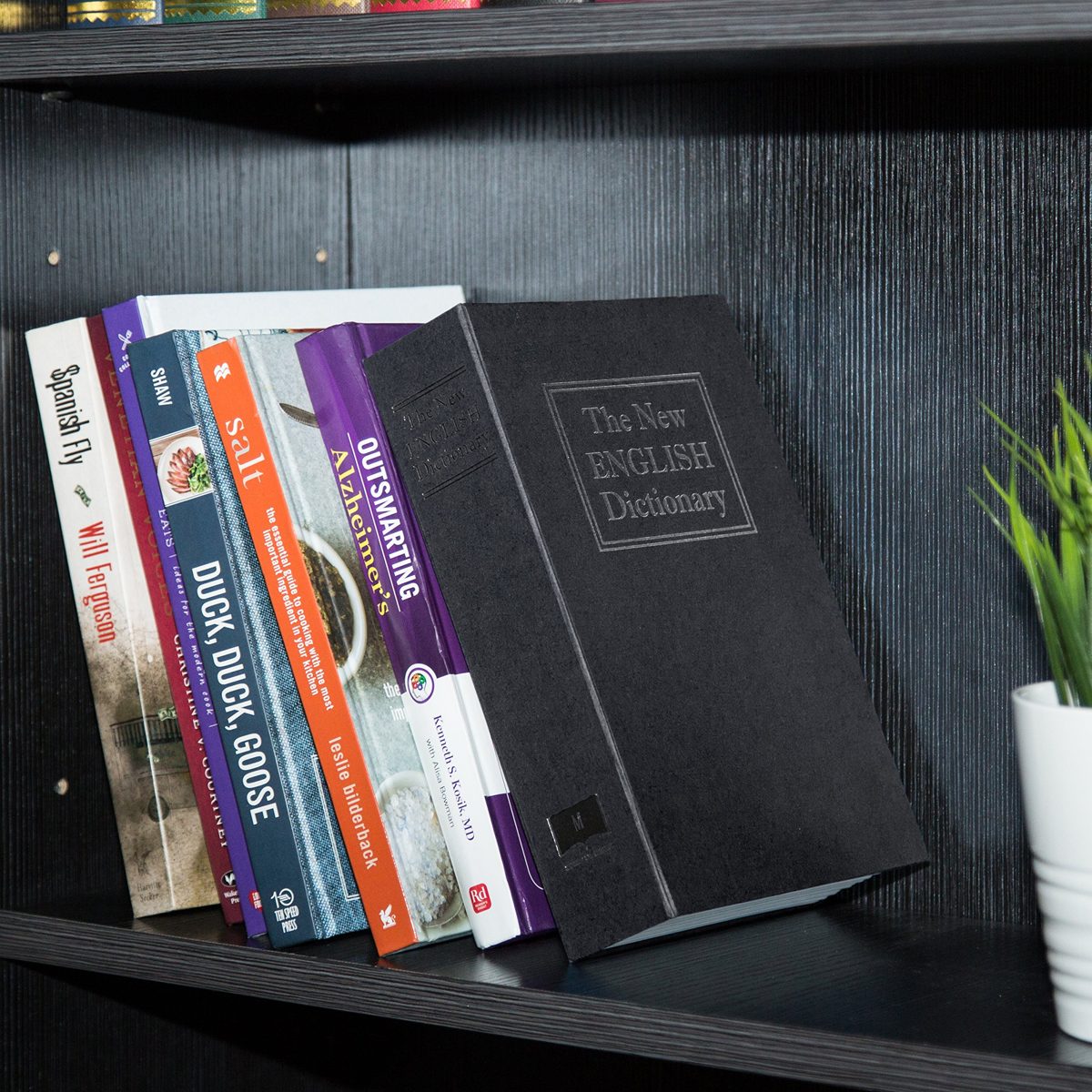 AmazonBasics Book Safe - Key Lock, Black