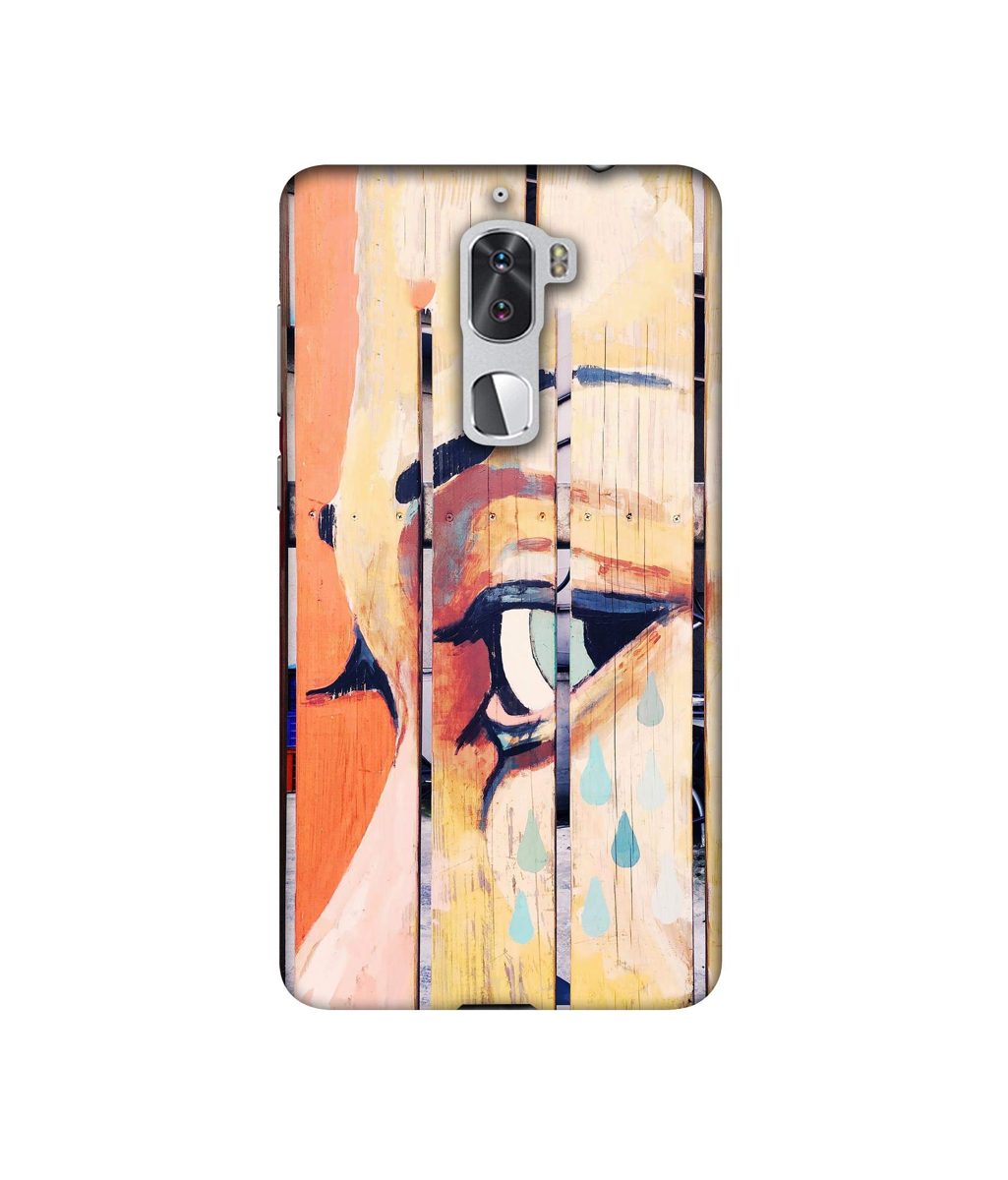Amazon Brand - Solimo Designer Potrat On Wood 3D Printed Hard Back Case Mobile Cover for Coolpad Cool1 Dual