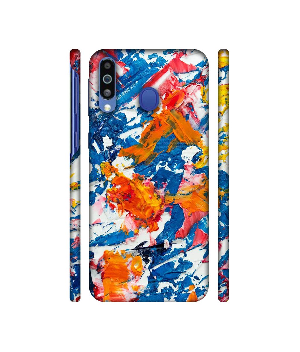 Amazon Brand - Solimo Designer Wax Color Mash On Canvas 3D Printed Hard Back Case Mobile Cover for Samsung Galaxy M21