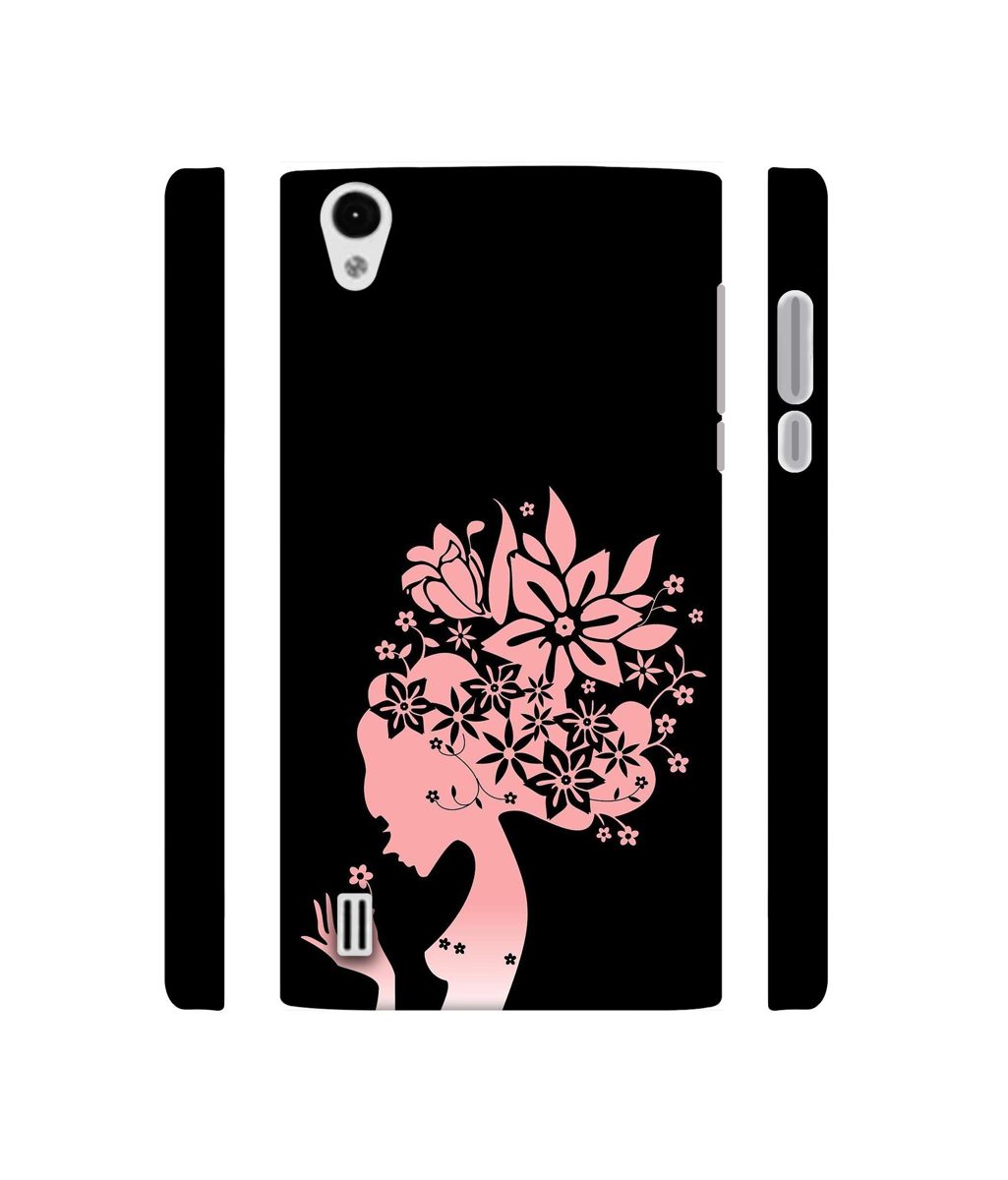 Amazon Brand - Solimo Designer Pink Color Lady Vector 3D Printed Hard Back Case Mobile Cover for VIVO Y15