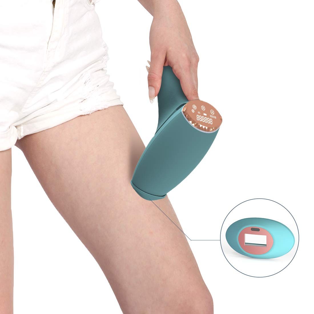 Umi. by Amazon - IPL Hair Removal Device 400,000 Flashes, Ice Point Without Pain, Permanent Hair Removal, Whole Body and Face, Green …