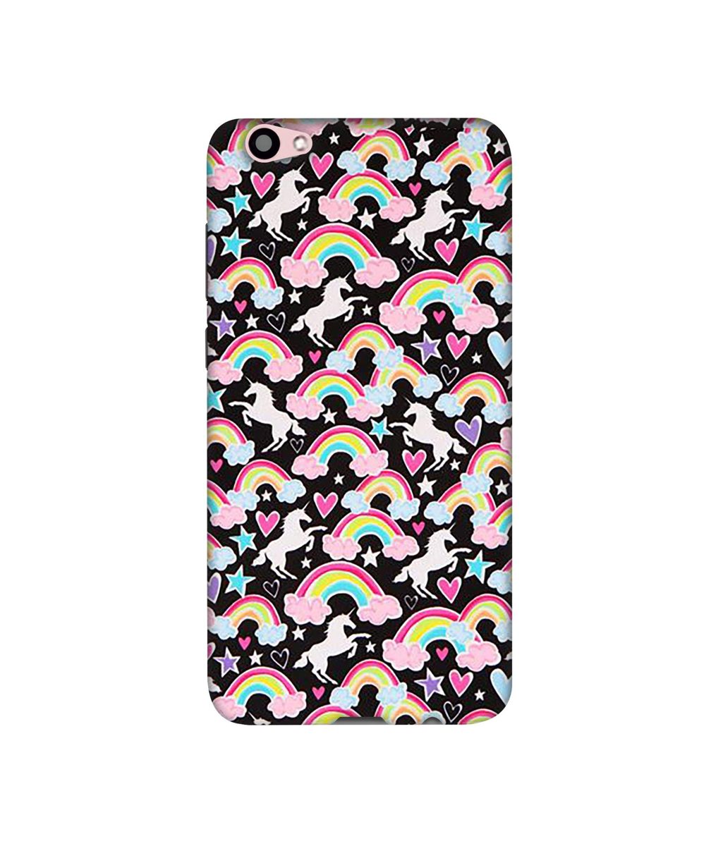 Amazon Brand - Solimo Designer Unicorn Texture 3D Printed Hard Back Case Mobile Cover for Vivo V5 Plus