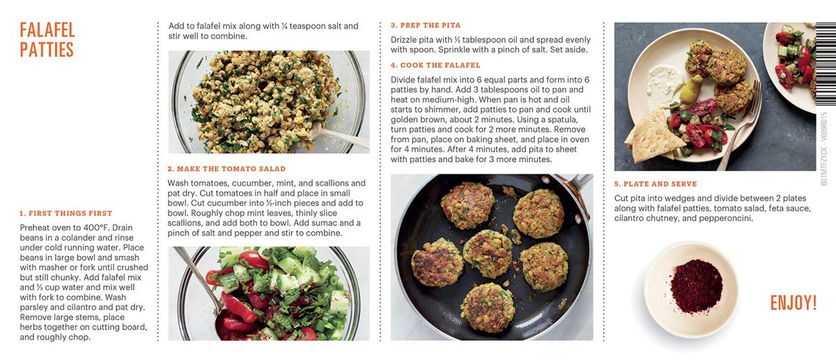 Amazon Meal Kits, Falafel Patties with Tomato & Sumac Salad