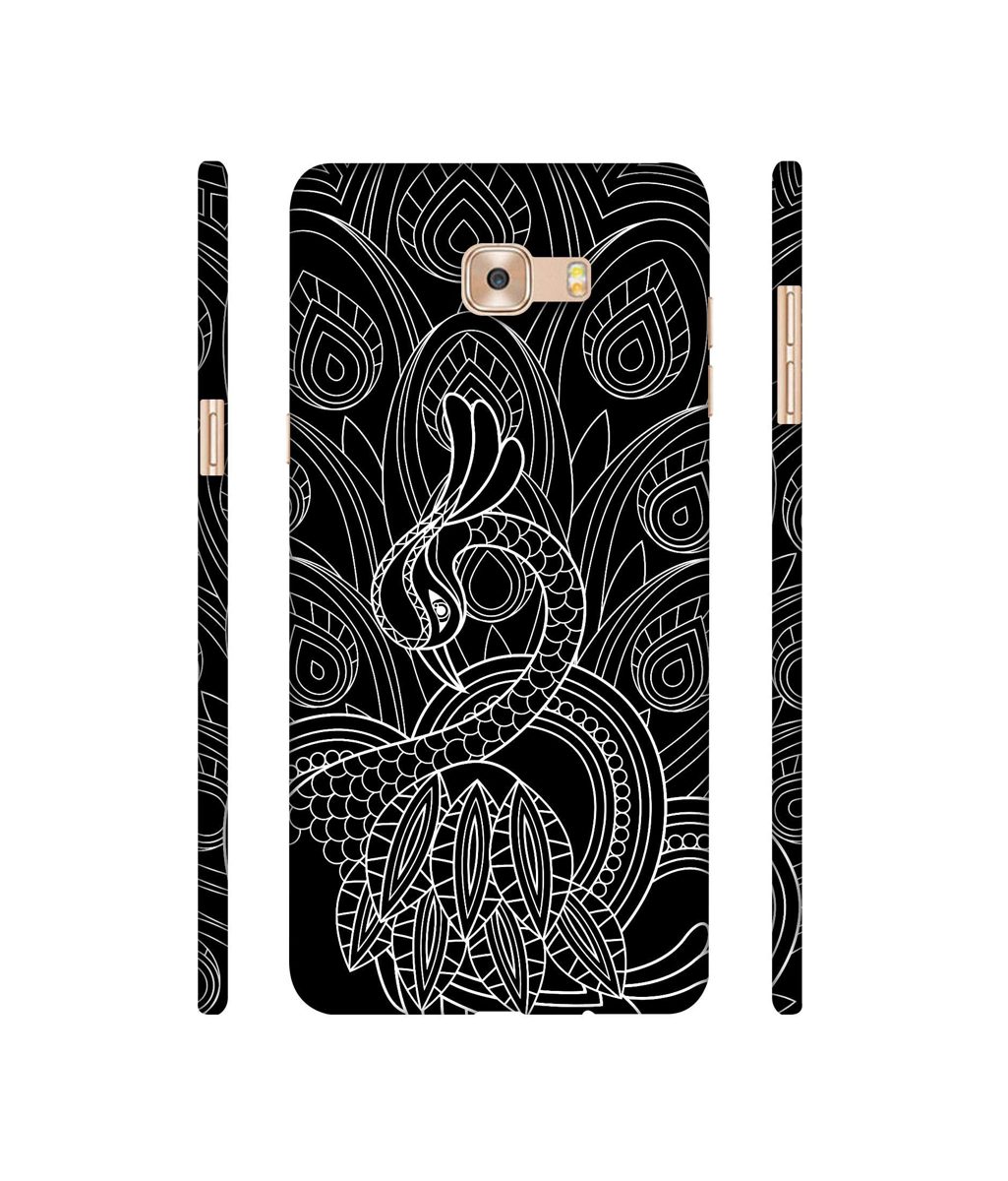 Amazon Brand - Solimo Designer Peacock Feather Pattern 3D Printed Hard Back Case Mobile Cover for Samsung Galaxy C9 Pro