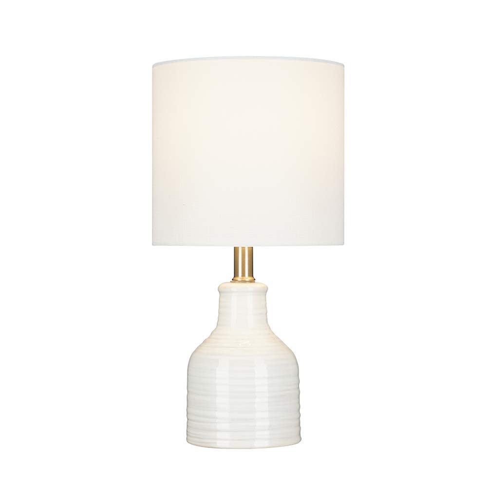 Amazon Brand – Stone & Beam Ceramic Table Lamp, Bulb Included, 16"H, White