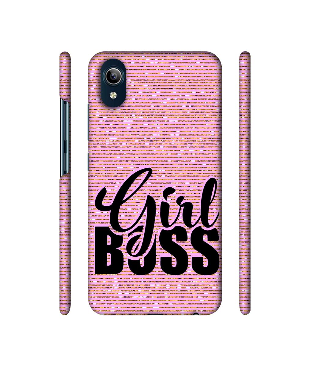 Amazon Brand - Solimo Designer Girl Boss On Pink Sparkle 3D Printed Hard Back Case Mobile Cover for Vivo Y91i