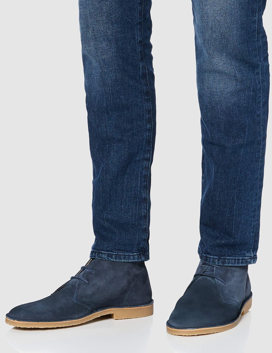 find. Men's Desert Boots, Blue Blue Jeans Suede, Womens 12
