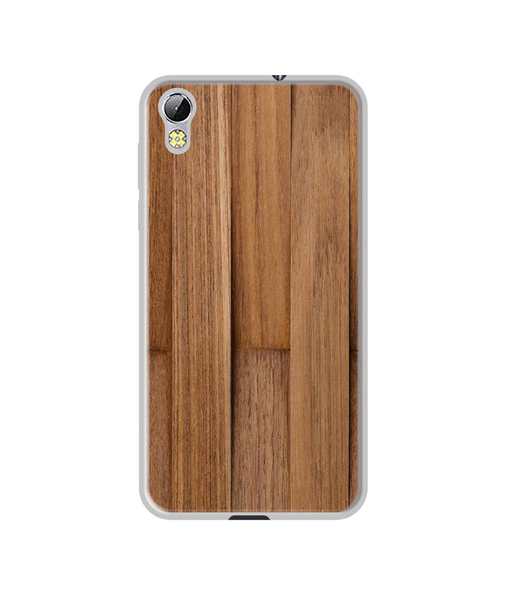 Amazon Brand - Solimo Designer Wooden Art UV Printed Soft Back Case Mobile Cover for Techno i3
