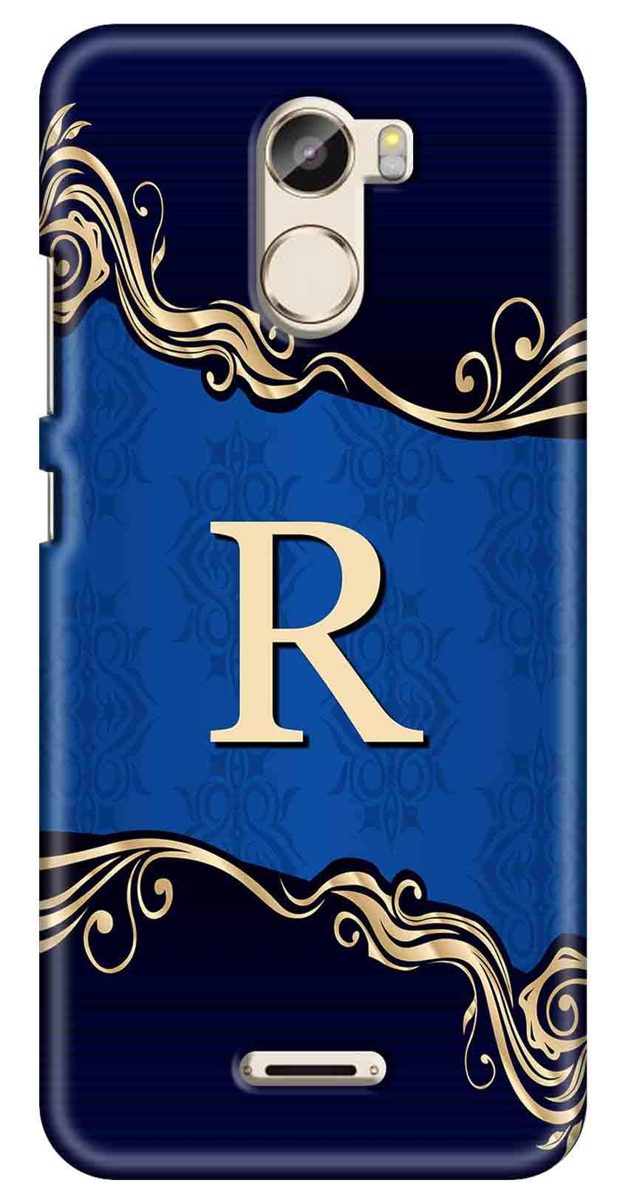 Amazon Brand - Solimo Designer Blue Pattern Alphabet-R 3D Printed Hard Back Case Mobile Cover for Gionee X1