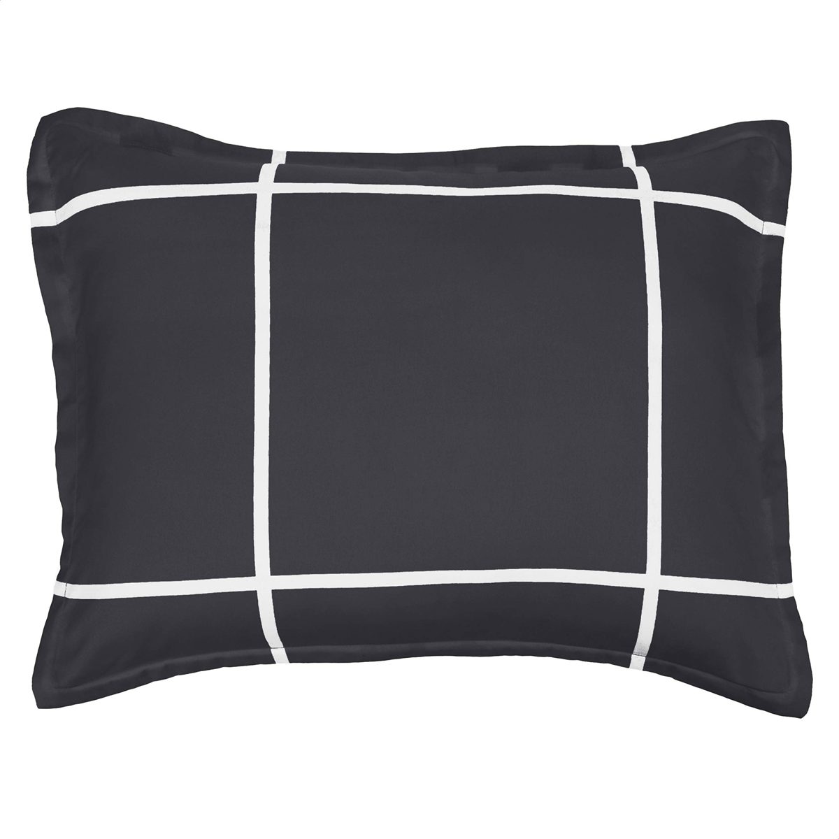AmazonBasics College Dorm Bed-in-a-Bag with Elastic Storage Pockets - Full/Queen - Black Grid