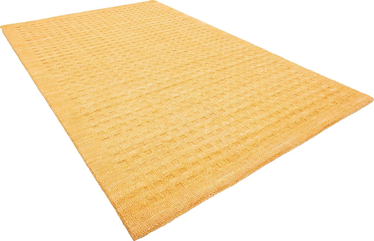 Amazon Brand – Stone & Beam Casual Geometric Wool Area Rug, 7' 6" x 5', Gold