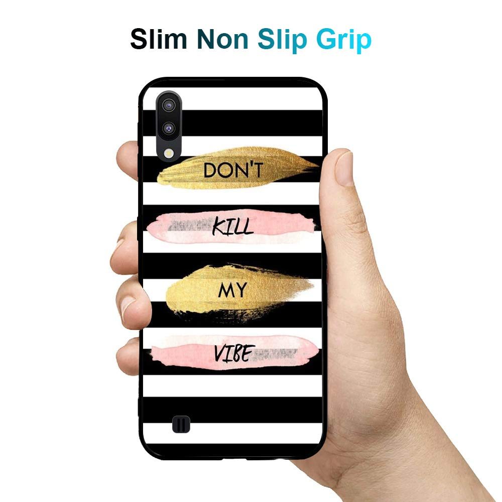 Amazon Brand - Solimo Designer Don't Kill My Vibe Printed Hard Back Case Mobile Cover for Samsung Galaxy M10 (D1204)