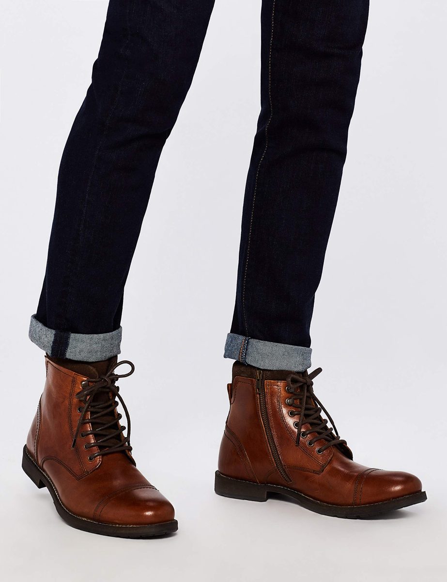 find. Max, Men Biker Boots, Brown (Casual Tan), 11 UK (45 EU)