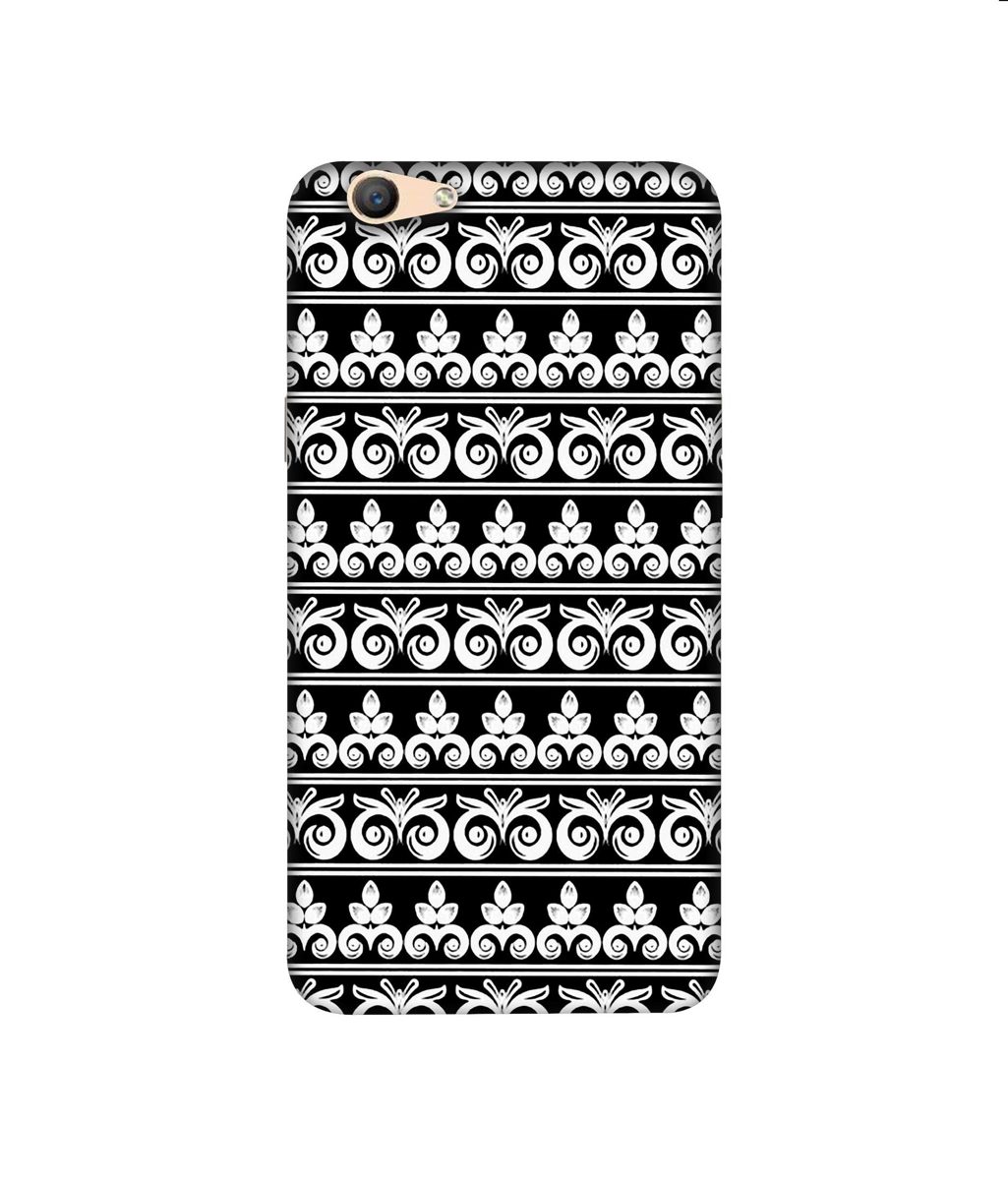 Amazon Brand - Solimo Designer Two Different Patterns 3D Printed Hard Back Case Mobile Cover for Oppo F1s