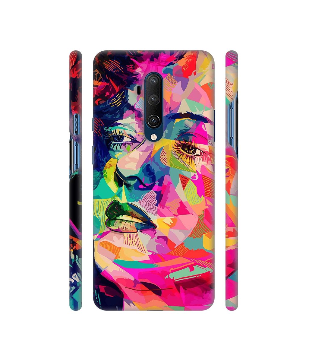 Amazon Brand - Solimo Designer Multicolor Lady Vector 3D Printed Hard Back Case Mobile Cover for OnePlus 7T Pro