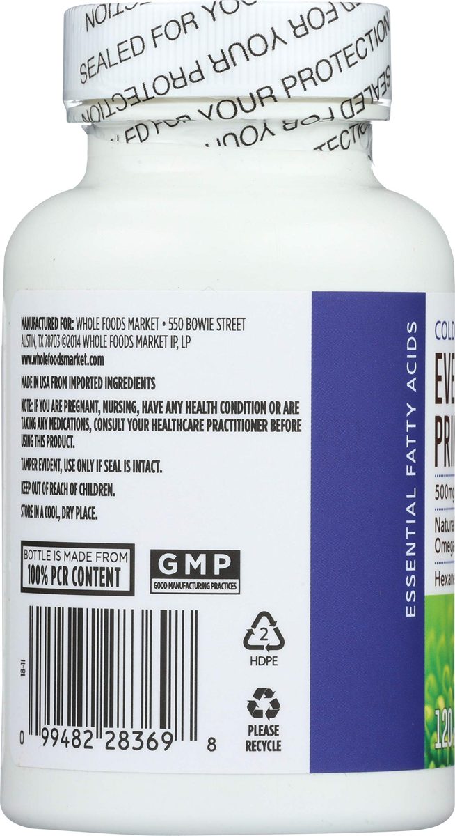 Whole Foods Market, Evening Primrose Oil 500 mg, 120 ct