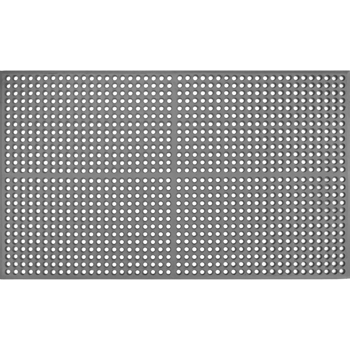 AmazonCommercial Anti-Fatigue Drainage Mat, (CFR) Cutting Fluid Resistant Rubber, 3' X 5', 1/2" Thickness, Gray