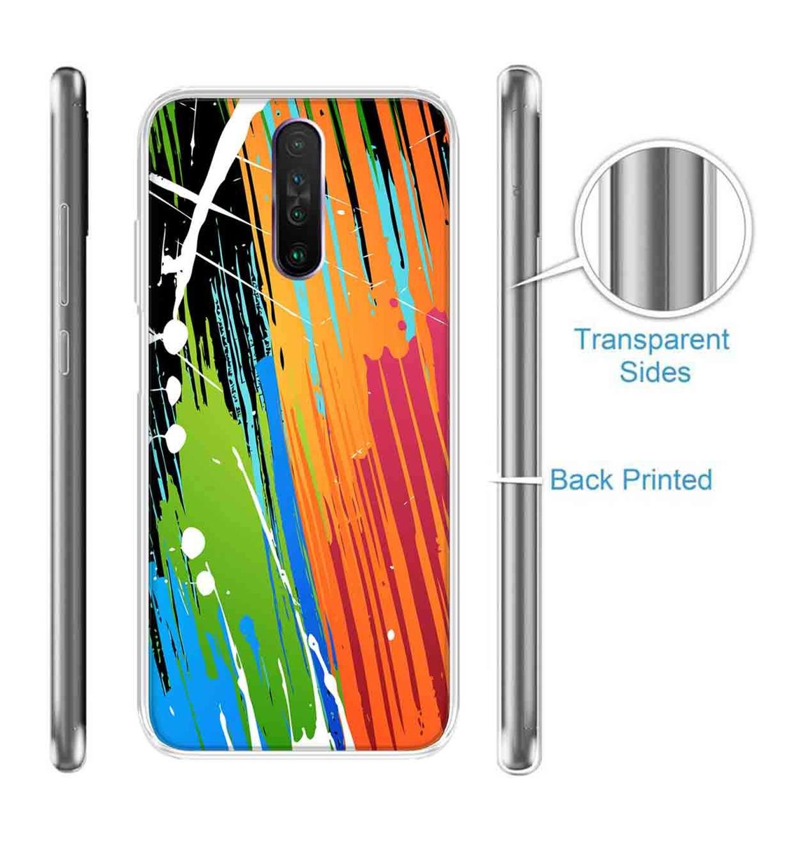 Amazon Brand - Solimo Designer Multicolor Graphic Abstract Design Abstract Printed Soft Back Case Mobile Cover for Poco X2 / Xiaomi Redmi K30