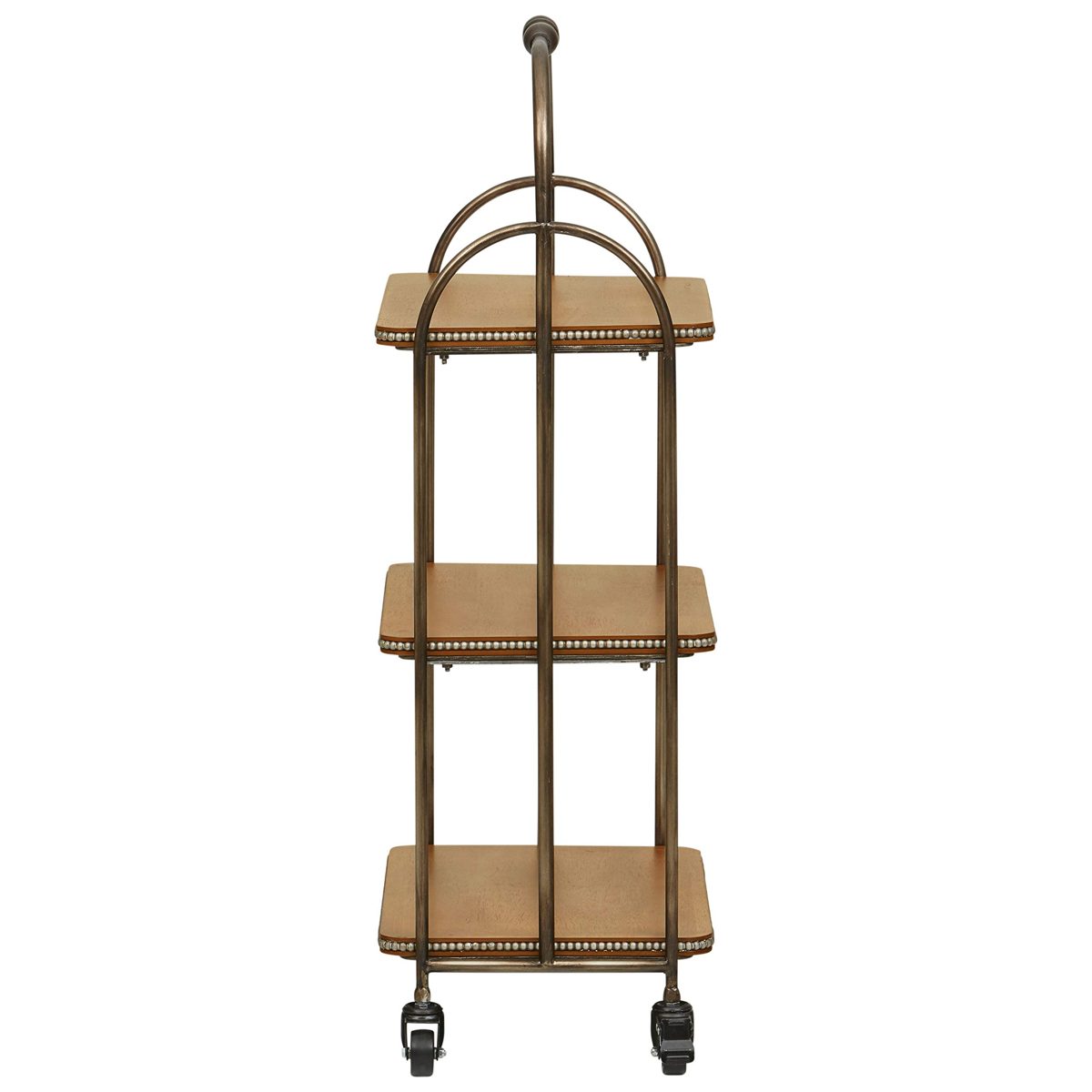 Stone & Beam Classic Serving Cart 40.98"H, Bronze, Natural