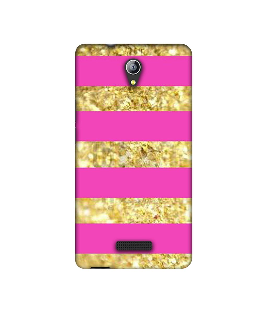 Amazon Brand - Solimo Designer Golden Stripes 3D Printed Hard Back Case Mobile Cover for Micromax Canvas Pace 4G Q416
