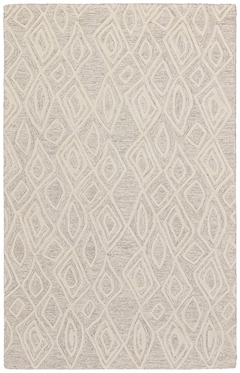 Rivet Wool Rug, 8' x 10', Gray, White