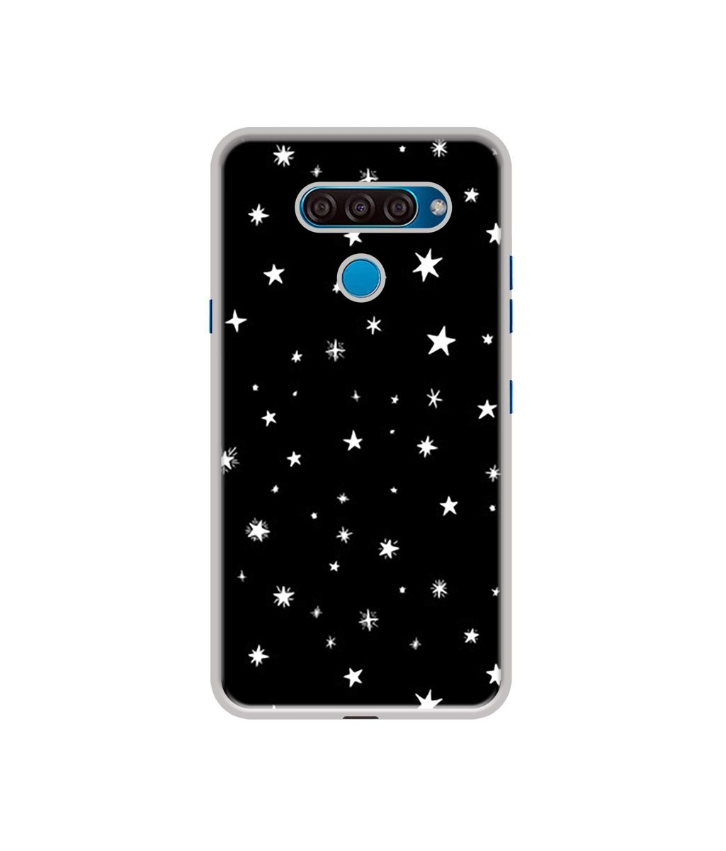 Amazon Brand - Solimo Designer Sperking Stars UV Printed Soft Back Case Mobile Cover for LG Q60