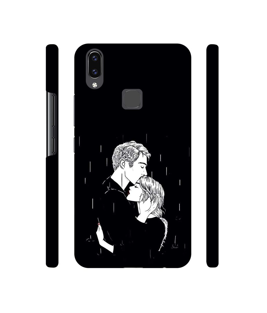 Amazon Brand - Solimo Designer Couples Standing in Rain 3D Printed Hard Back Case Mobile Cover for Vivo V9 / V9 Pro