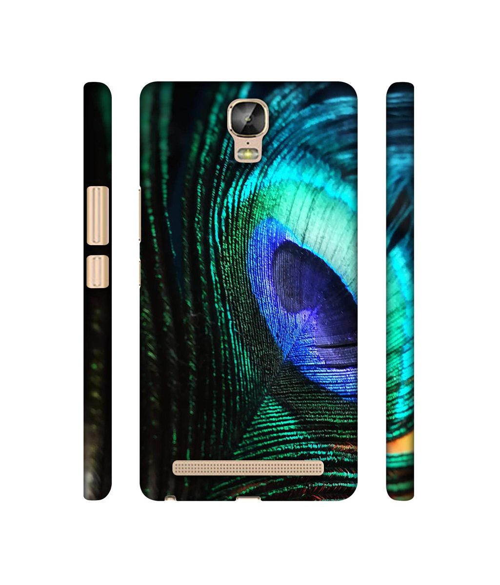 Amazon Brand - Solimo Designer Peacock Feather 3D Printed Hard Back Case Mobile Cover for Gionee Marathon M5 Plus