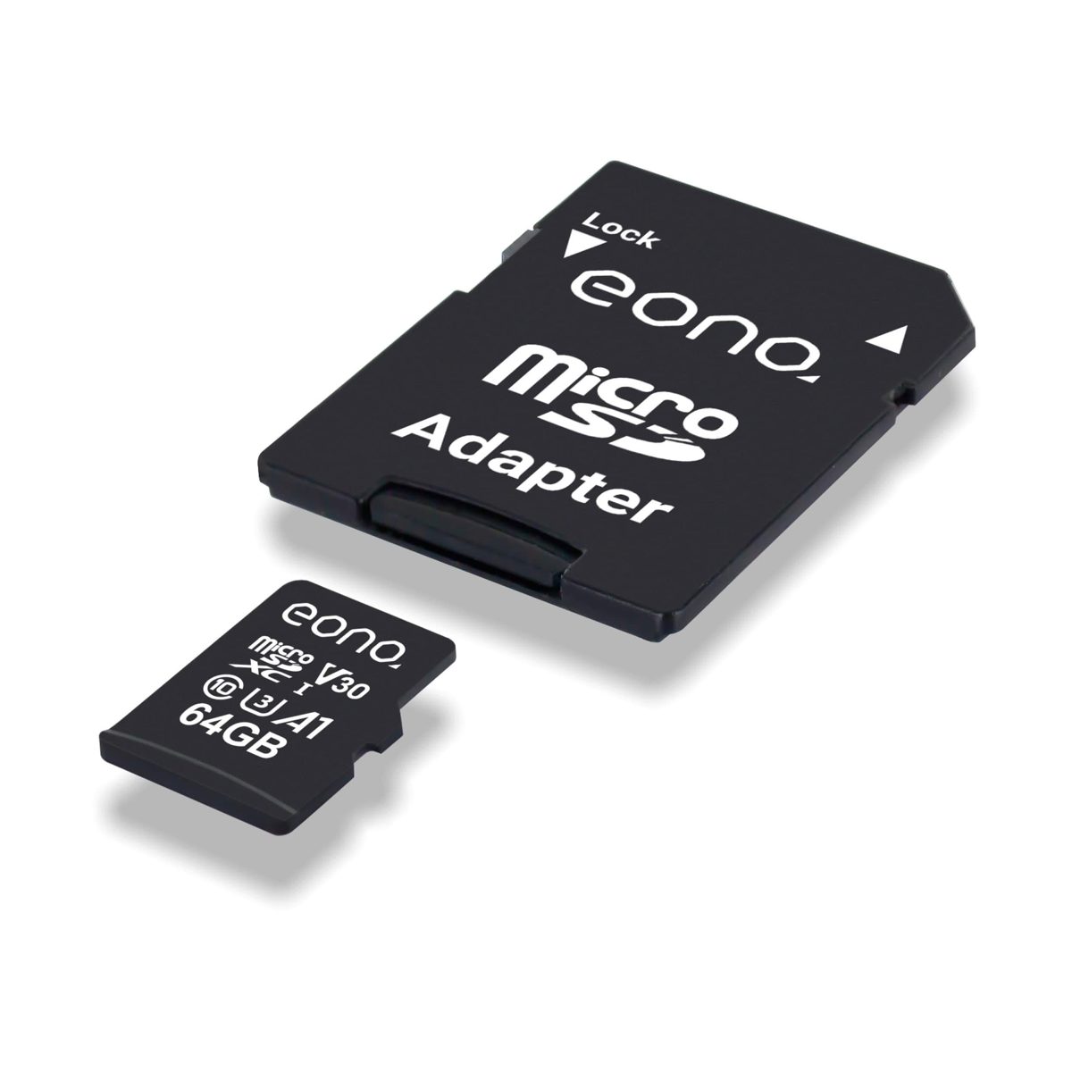Eono by Amazon - 64 GB 4K, V30 (U3/UHS-1) high-speed A1 microSDXC, up to 100MB/s transfer speed