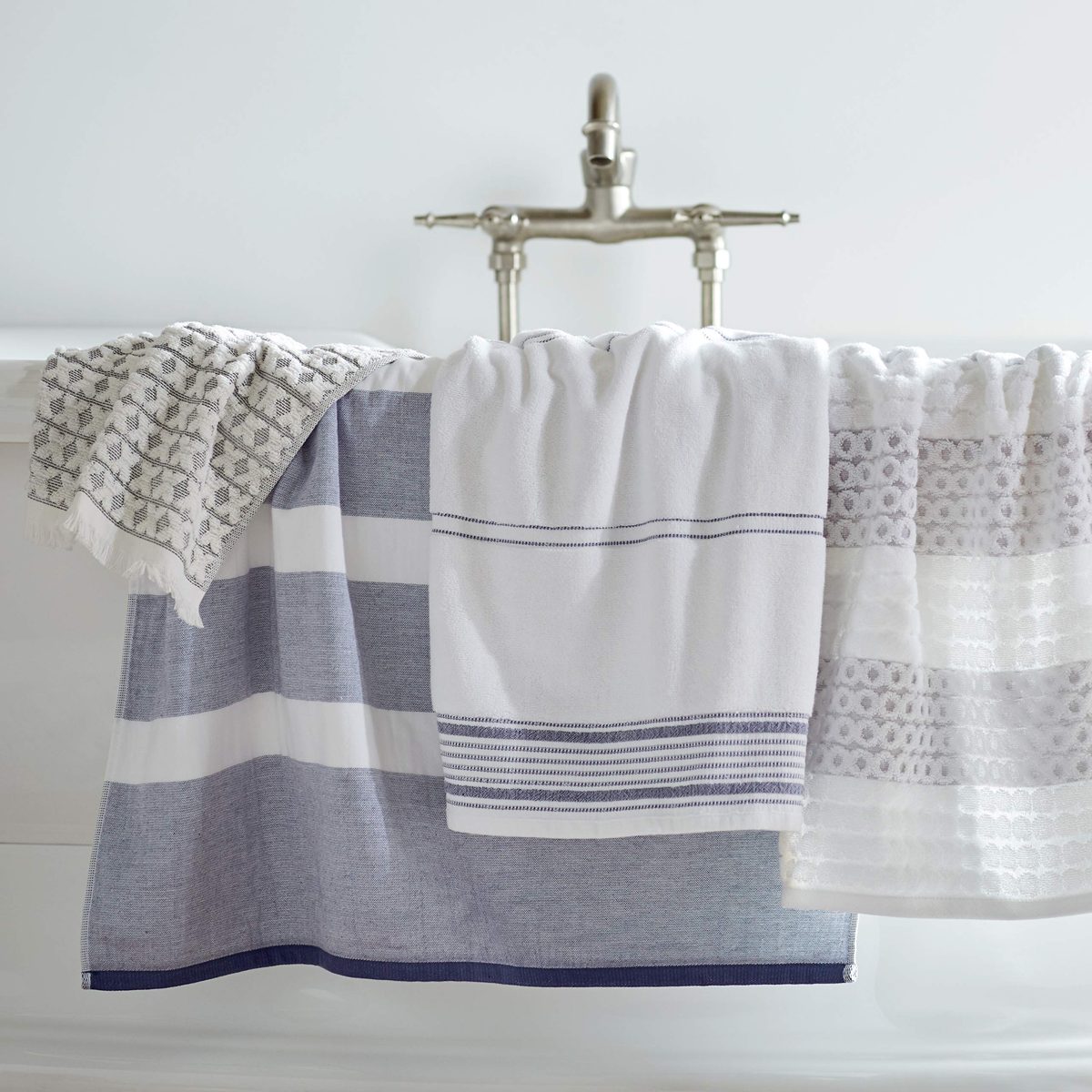 Modern Family Stone & Beam Sinead Stripe Bath Towels