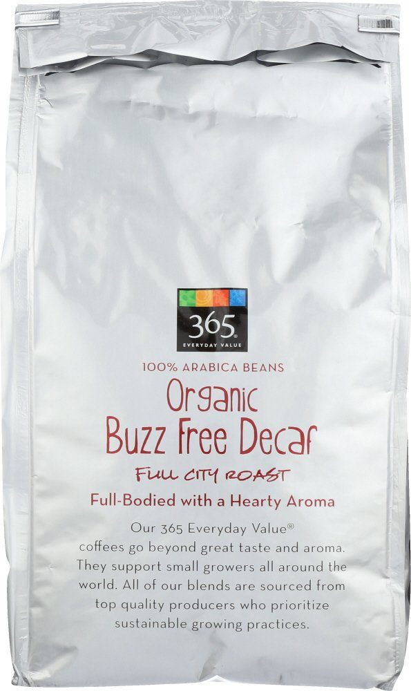 365 EVERYDAY VALUE Organic Decaf Buzz Free Whole Bean Coffee, 24 OZ