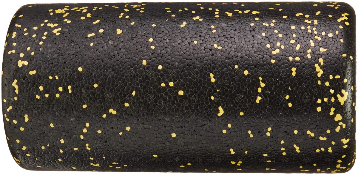 AmazonBasics High-Density Round Foam Roller, 12 Inches, Yellow Speckled