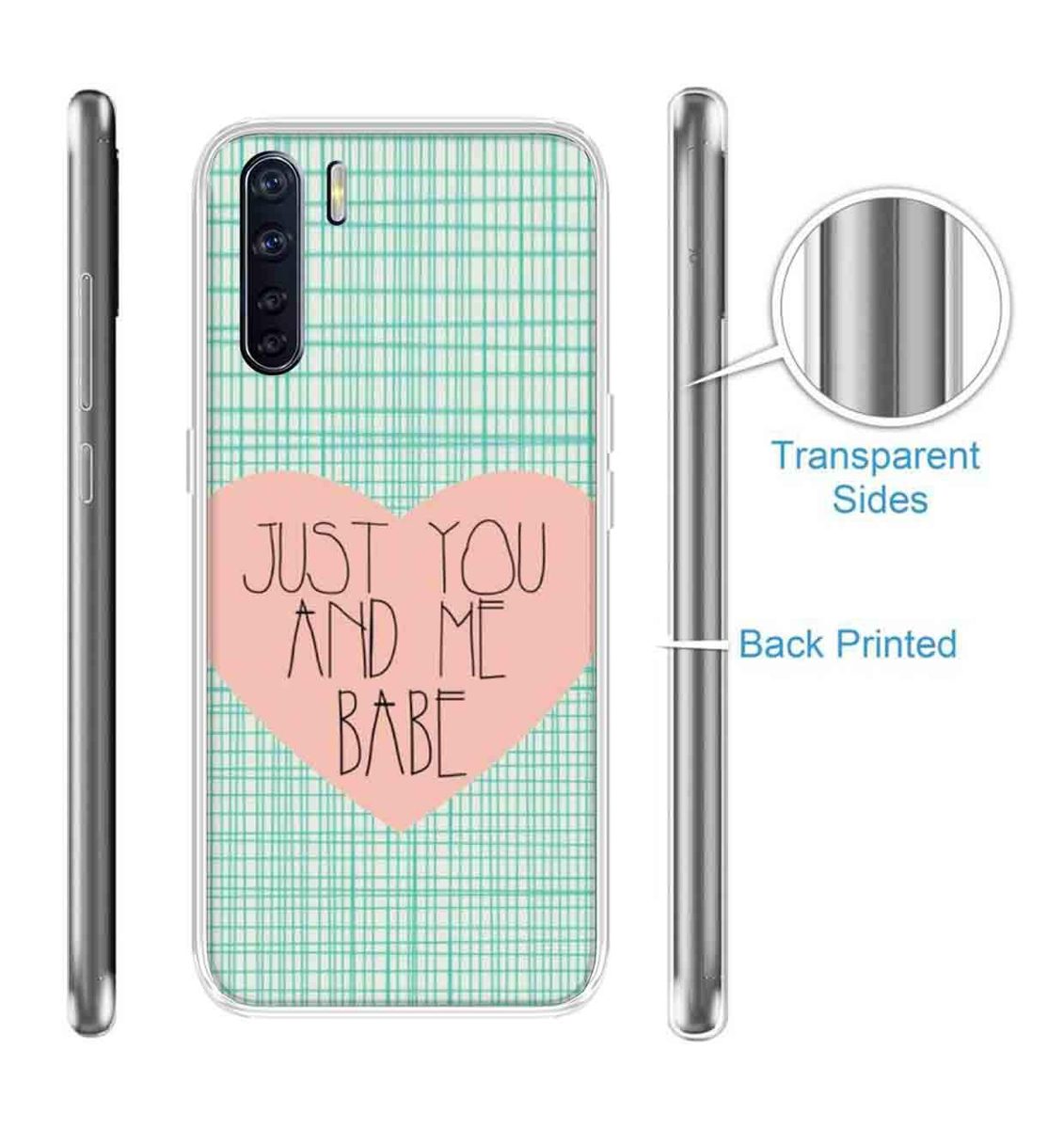 Amazon Brand - Solimo Designer Multicolor Love Quote Design Printed Soft Back Case Mobile Cover for Oppo F15