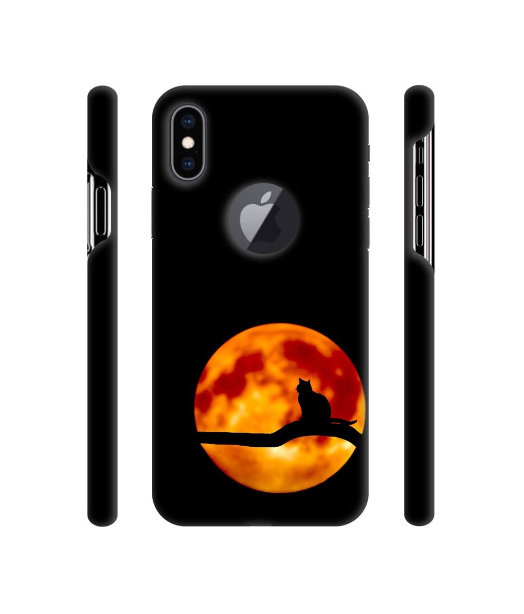 Amazon Brand - Solimo Designer Dark Black Cat 3D Printed Hard Back Case Mobile Cover for Apple iPhone Xs Max (Logo Cut)