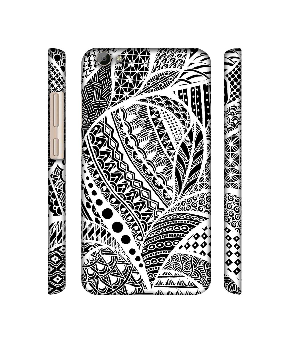 Amazon Brand - Solimo Designer Random White Pattern 3D Printed Hard Back Case Mobile Cover for Vivo Y66