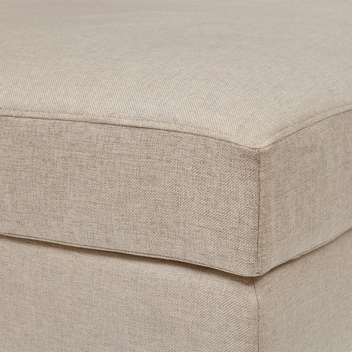 Amazon Brand – Stone & Beam Andover Modern Square Ottoman, 33"W, Grey Linen