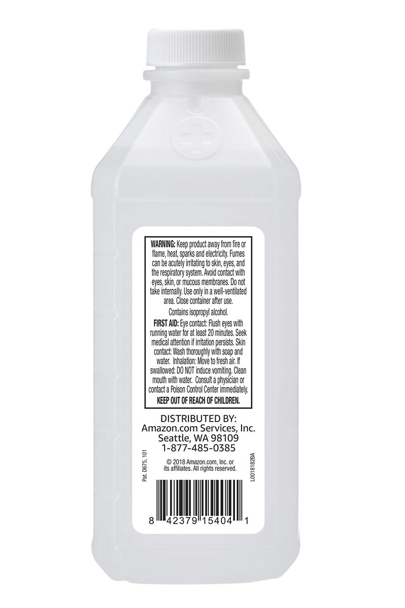 Amazon Brand - Solimo 99% Isopropyl Alcohol For Technical Use,16 Fl Oz