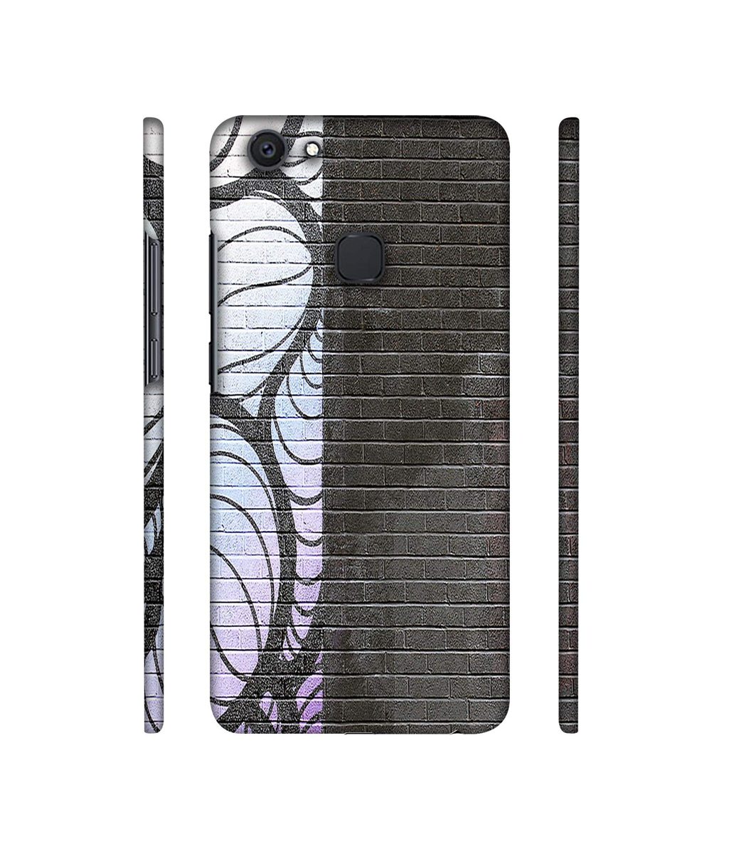 Amazon Brand - Solimo Designer Black and White Brick 3D Printed Hard Back Case Mobile Cover for Vivo V7 Plus