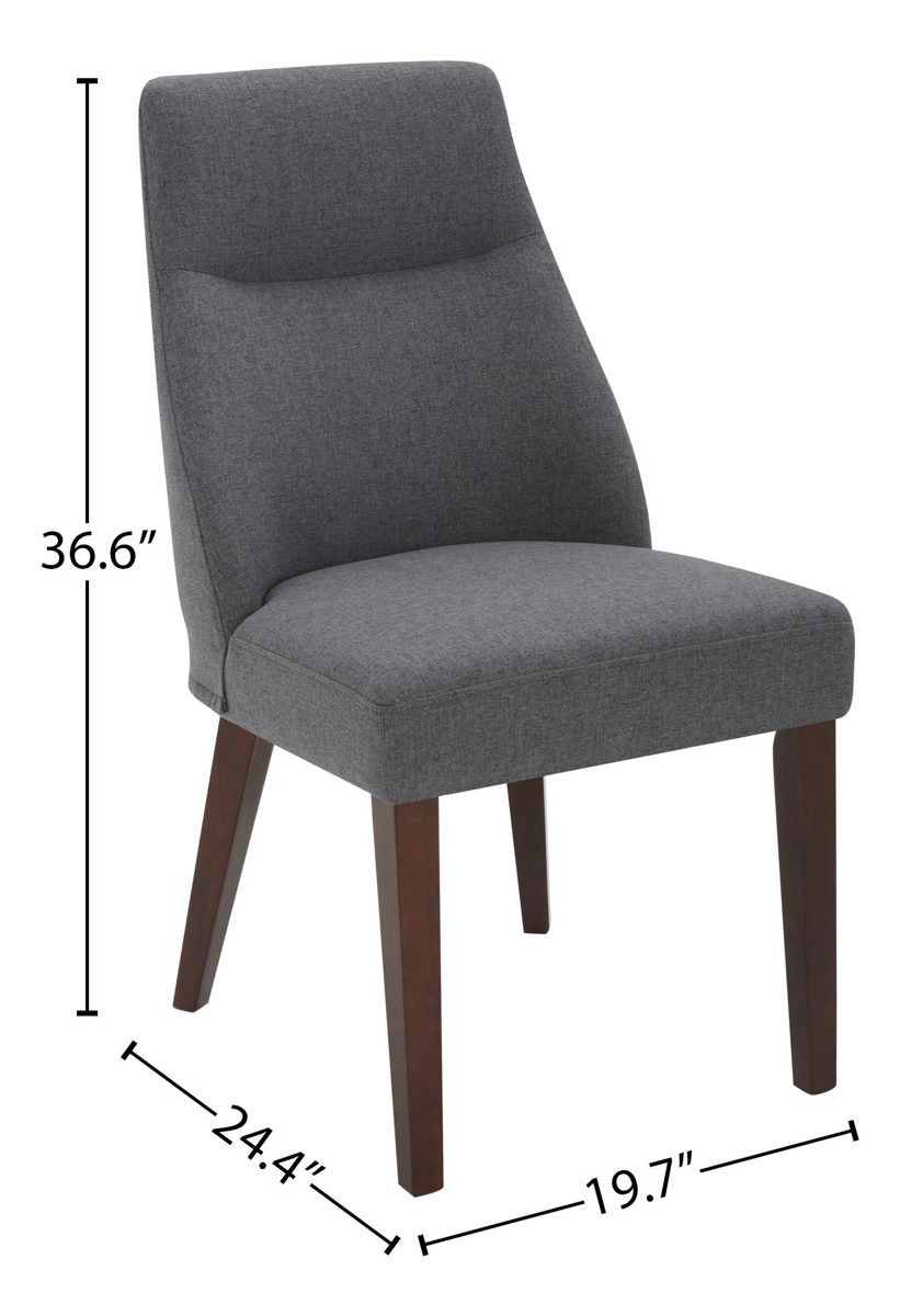 Amazon Brand – Rivet Phinney Contemporary Upholstered Dining Chair, 19.7"W, Graphite