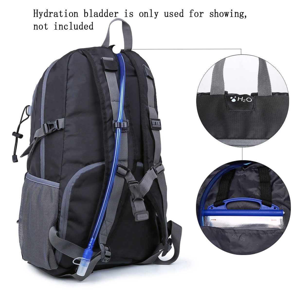 Eono Essentials 35L Large Foldable Hiking Backpack with Waterproof Rain Cover