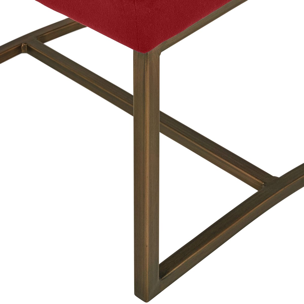 Rivet Eastern Modern Dining Room Kitchen Chairs, Velvet, 32"H, Set of 2