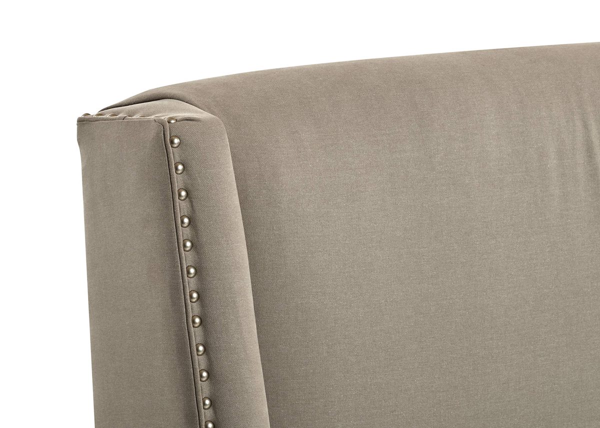 Stone & Beam Merrill Full Headboard with Decorative Nailhead Trim, 69" W, Dune
