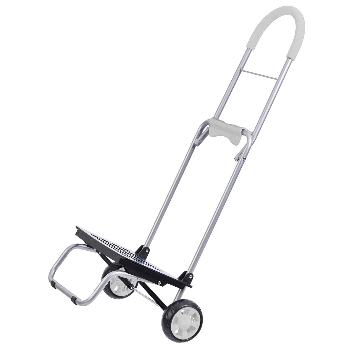 AmazonBasics Rolling Laundry Hamper Cart Converts into Dolly, 36 inch Handle Height, Grey